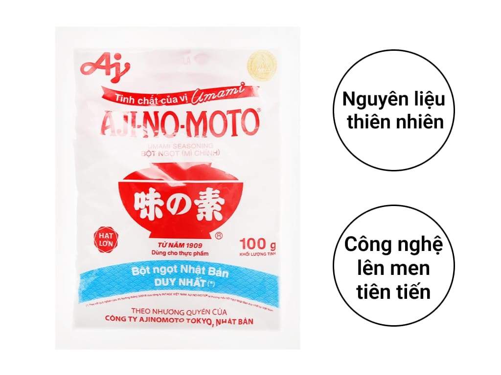 Bột ngọt Ajinomoto gói 100g Bịch 12 gói Thùng 10 bịch